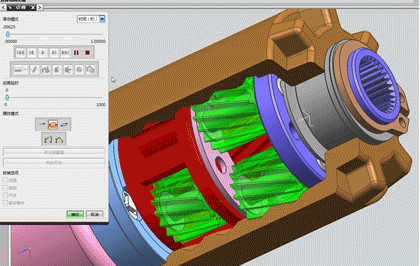 雙斜齒行星機構運動學仿真